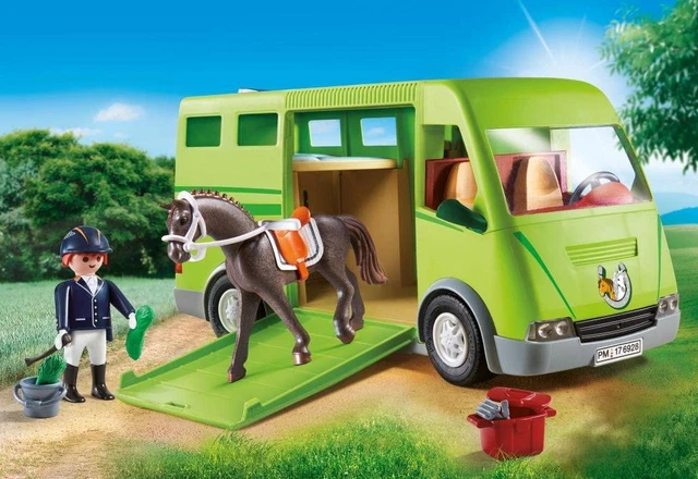 Playmobil -- Pièce de rechange -- Cavalier avec van et cheval 6928 --