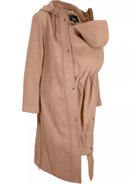 Umstands-Mantel OHNE Baby-Ensatz Gr. 34 Camel Schwangerschafts Damen Jacke Neu*