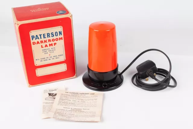 Luz de seguridad Paterson naranja cuarto oscuro - diseño original - en V. buen estado - en caja
