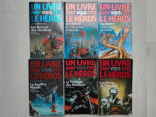 LOT DE 6 livres dont vous êtes le héros LDVELH 2nde édition folio