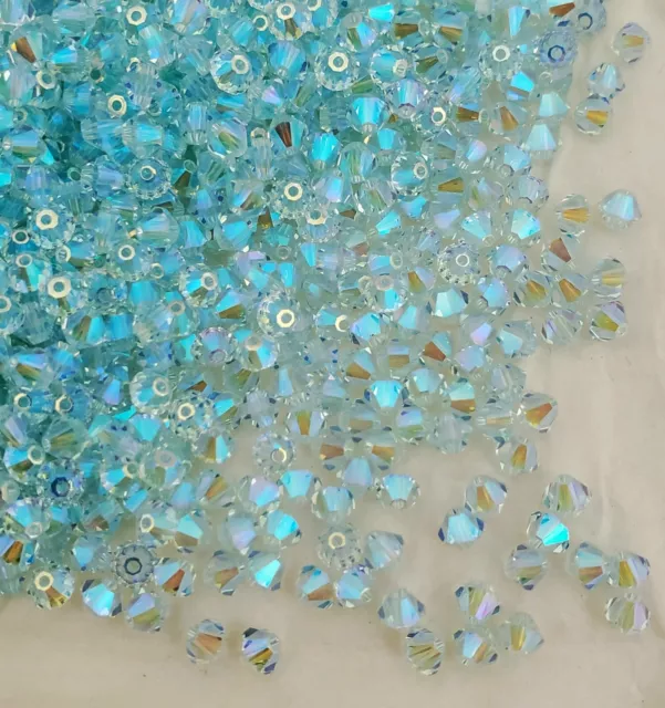 Swarovski Crystal 5301 4mm bicone beads, Light Azore AB2X (36 pcs) 2