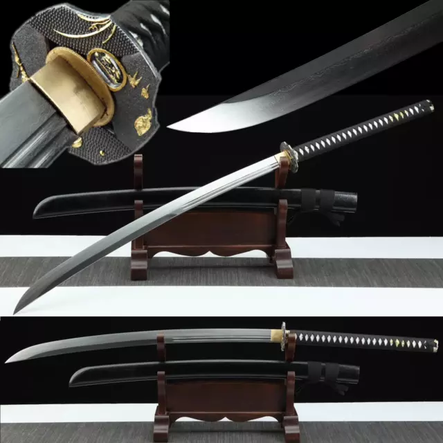 46“ Battle ready “斩马刀”Japanese Samurai Katana Damascus Folded Steel