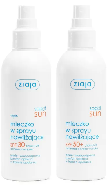Ziaja Sopot Sun Moisturizing Sunscreen Lotion Spray Uva+Uvb  Spf30 / Sf50+