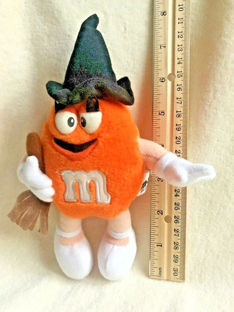 Vintage M&M's Orange Crispy Halloween Witch Plush M&M Mars Stuffed Toy  1997