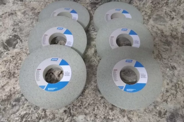 Norton 32A80-H12VBEP 6 Pk 8 x 1 x 2-3/8 In 3105 Max RPM Straight Grinding Wheel