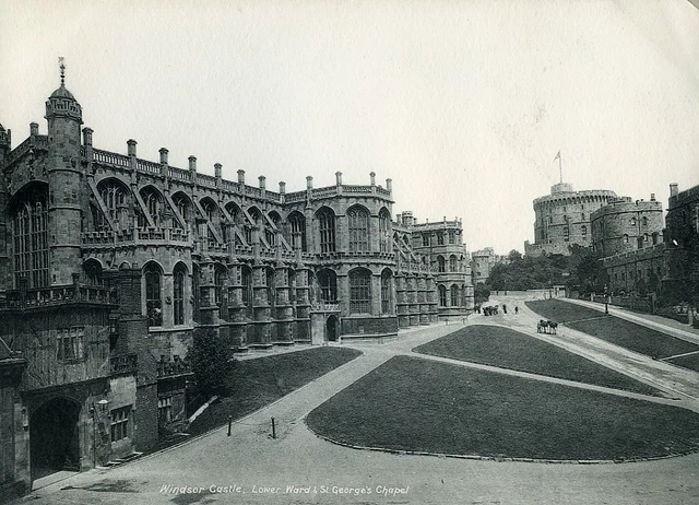 UNITED KINGDOM WINDSOR Castle St Georges Chapel Old Photo Print 1900 ...