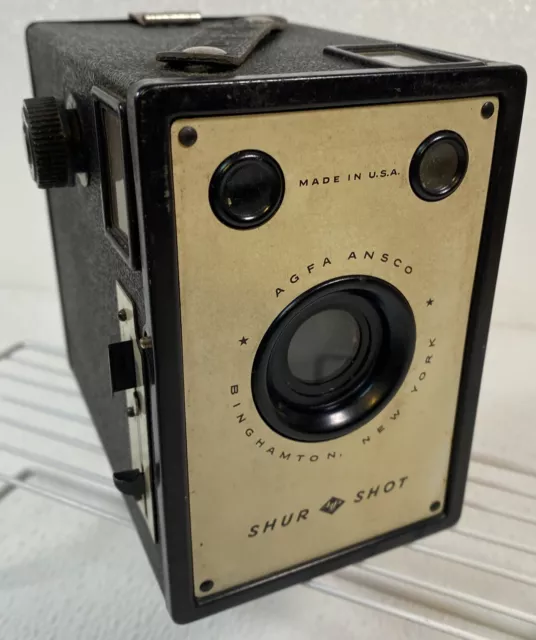 Vintage 1935 AFGA ANSCO Shur Shot Box Camera Binghamton NY Very Nice Condition