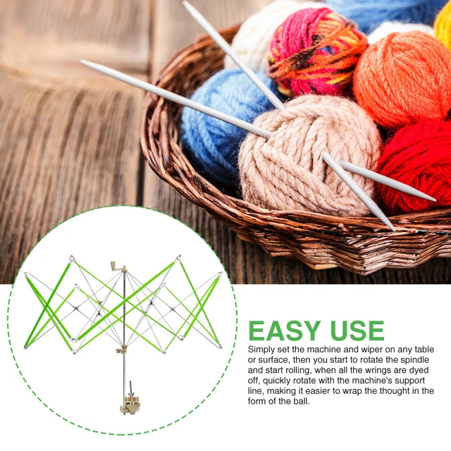 STRING BALL HAND Cranked Crochet Knitting Accessories Tool Rotating
