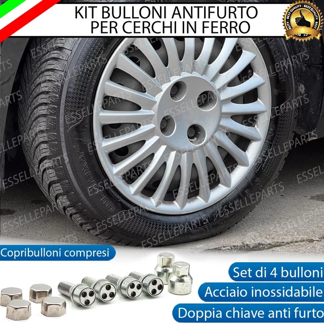 Bulloni Antifurto Per Cerchi Auto - Kit Completo Con 2 Chiavi Per Alfa Romeo 159 E Altri Modelli