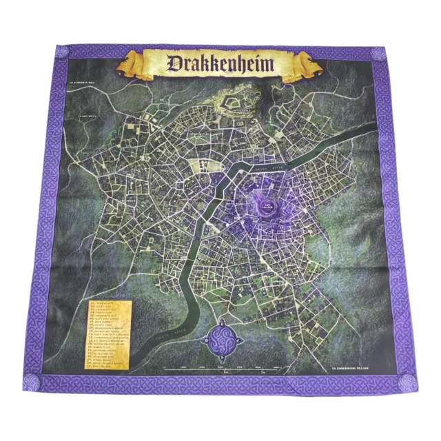 Ghostfire Gaming Dungeons of Drakkenheim: Fabric Map Tapestry 23.5"x24" New! A84