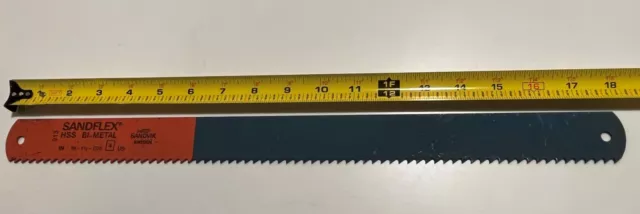 Sandvik BI-METAL Hack Saw Blade 4T, 18"x 1-1/2" x .075, 17-3/8" Hole Spacing,NEW