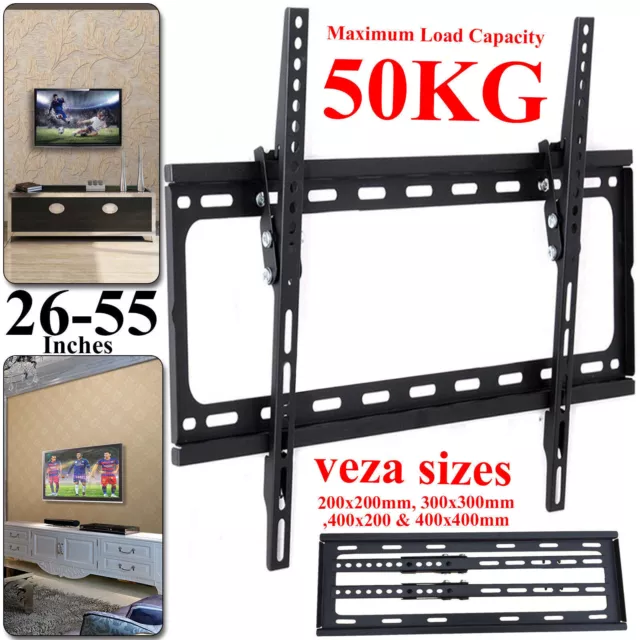 Tv Wall Mount Bracket Tilt Flat 3D Plasma Lcd Led For 26 30 32 40 42 50 55" Inch