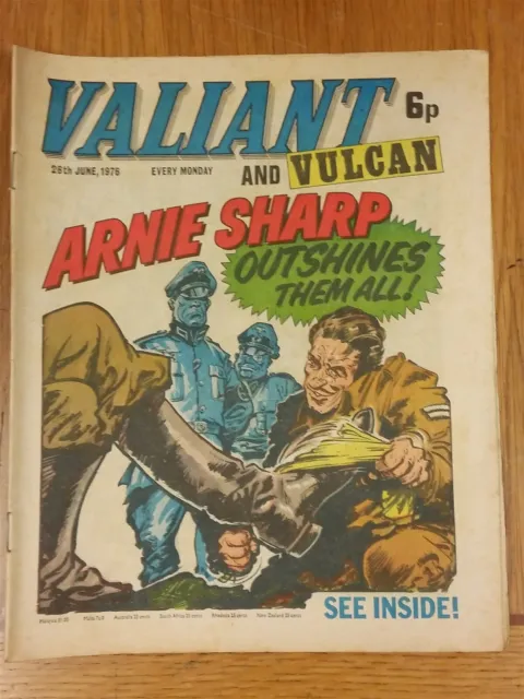 Valiant And Vulcan 26Th June 1976 British Weekly Uk Comic _