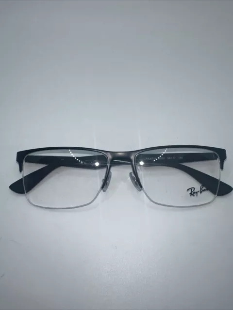 RAY BAN RB 6335 2503 56/17 145 Black 1/2 Rimless Men Eyeglass Frames ...