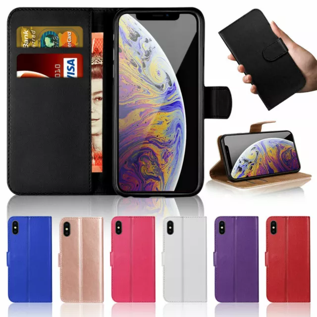 Magnetic Leather Wallet Flip Case Cover For iPhone 11 PRO MAX XS MAX 8 Plus 7 6