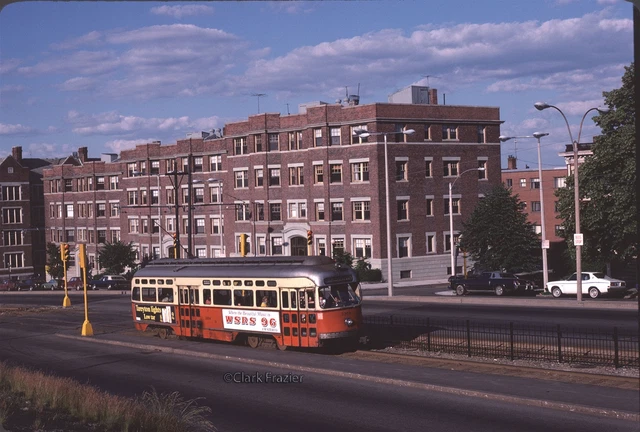 MBTA 3304 outbound on Commonwealth Ave 1978 Original Kodachrome Slide