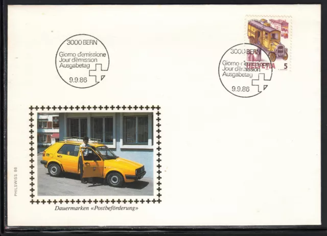 Post Schweiz  Postbeförderung,  Bern 09.09.86