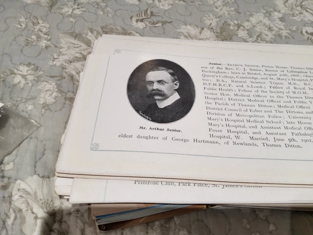 Xm17 Ephemera 1906 Picture Arthur Senior Picton House