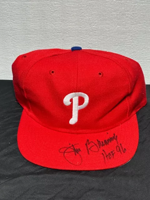 Jim Bunning Signed Phillies Baseball Cap "HOF 96" - Beckett