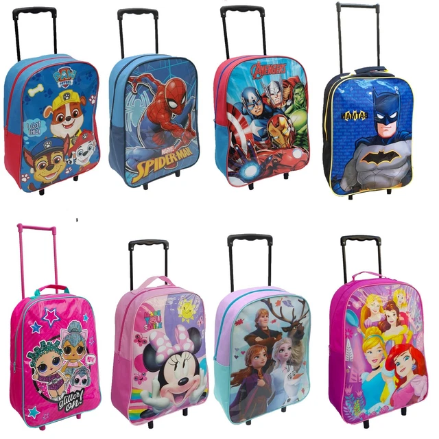 Disney BAMBINI RAGAZZI RAGAZZE TROLLEY CUSTODIA BORSA A RUOTE VALIGIA BAGAGLIO A MANO