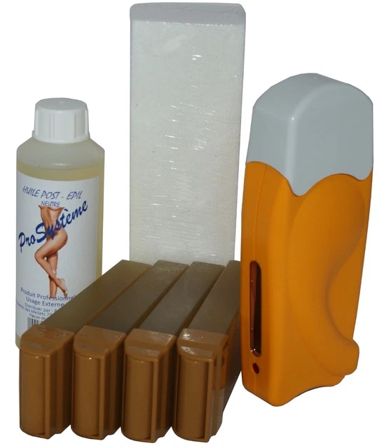 Kit Epilation A La Cire 4 Roll-On De 100 Ml + 1 Huile De 250 Ml + 100 Bandes