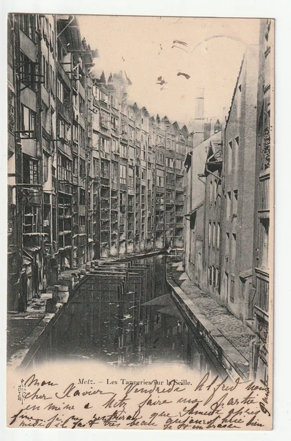 METZ - Moselle - CPA 57 - Rues - Rue des Tanneurs - Tanneries sur la Seille