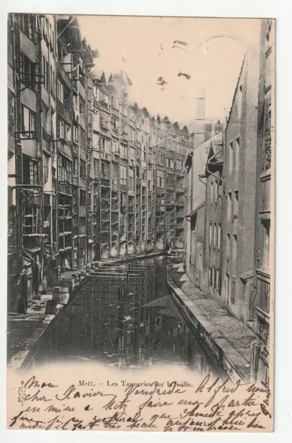 METZ - Moselle - CPA 57 - streets - Rue des Tanneurs - tanneries on the rope
