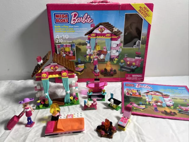 Mega Bloks Barbie Build 'n Play Fab Marina Jet Ski Ken Blocks 80252 254 Pcs  New