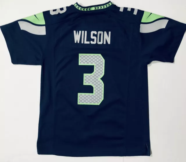 NIKE On Field NFL Seattle Seahawks #3 Russell Wilson Jersey Blue Women’s L  - EUC