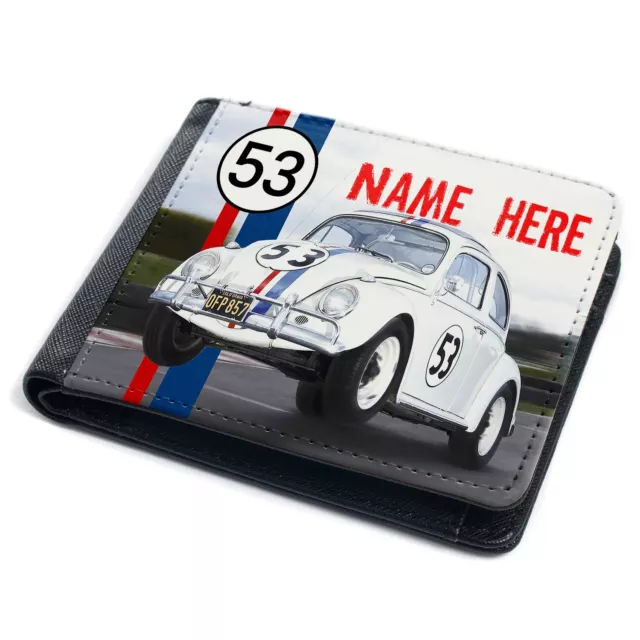 Personalised Herbie Wallet Race Car Boys Mens Custom Bi Fold Card Holder Gift