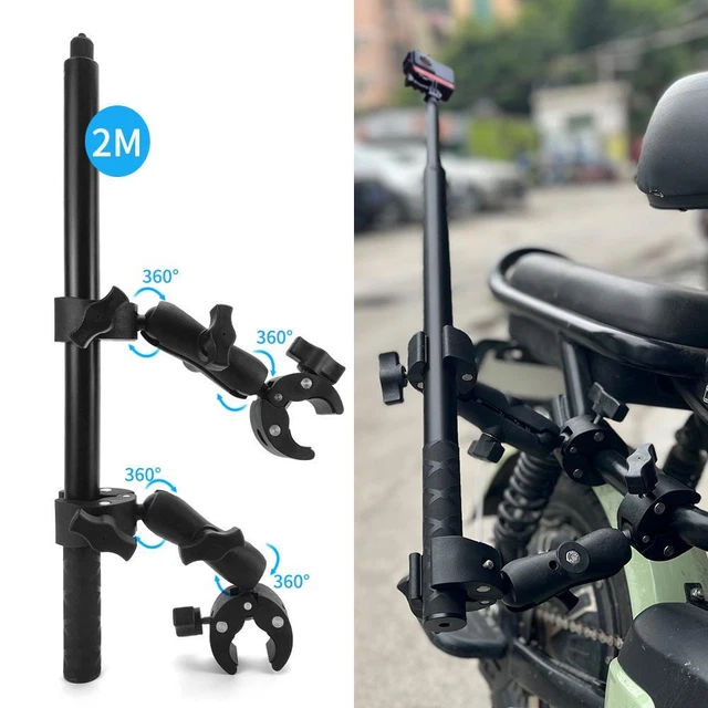Motorcycle Bike Invisible Selfie Stick Mount for GoPro Max 10 DJI Insta 360