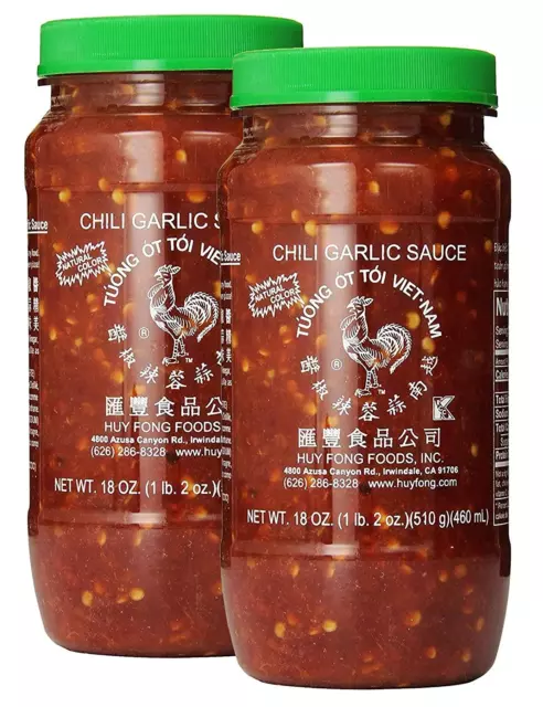 Huy Fong Chili Garlic Sauce 18 oz/510g*【2 bottles】. BBD: 2025