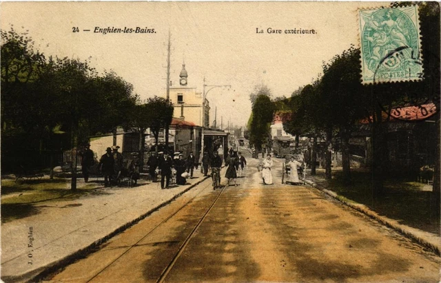 CPA ENGHIEN-les-BAINS La Gare exterieure. (509327)