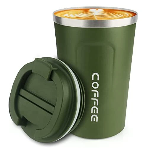 12 Oz Stainless Steel Vacuum Insulated Tumbler - Coffee Travel Mug Spill Proof w