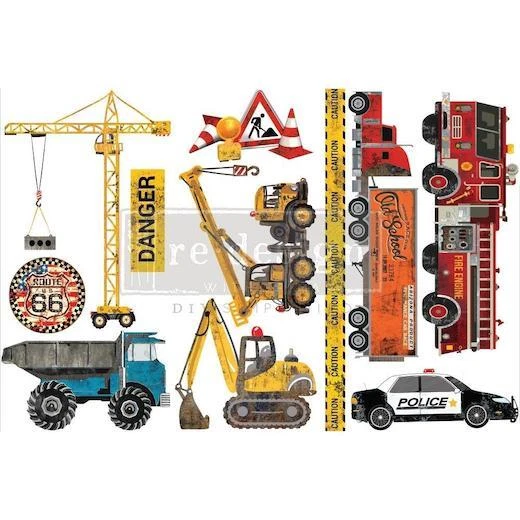 Prima Marketing Re-Design 6""x12"" Dekor Transfers 3 Stck. - im Bau