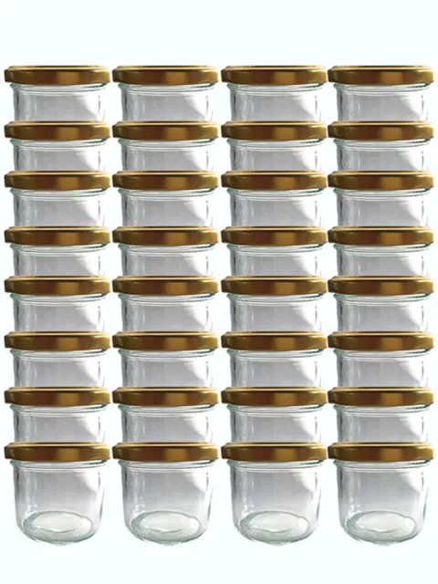 100 Sturzgläser 125ml Gold Marmeladengläser Einmachgläser Einweckglas