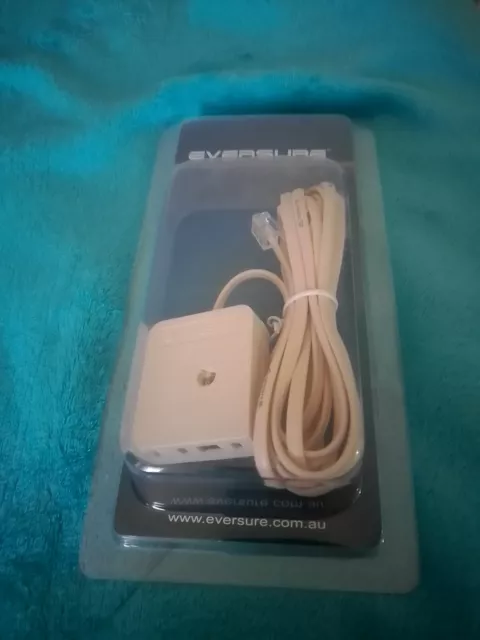 Eversure Phone Wall Socket And Phone Cord Brand New
