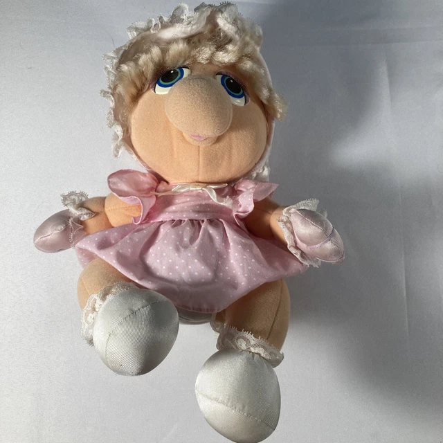 Vtg 1985 Hasbro Softies Muppet Babies Miss Piggy Plush Figure Doll 80’s