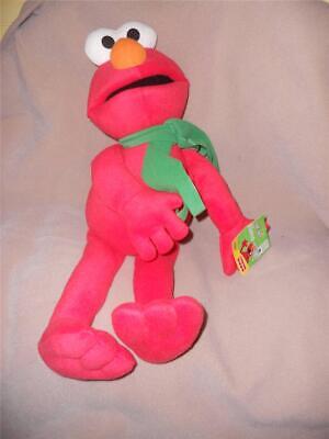 Sesame Street Muppets 21" Tall Plush Elmo Doll w/ Muffler Christmas NEW w Tag