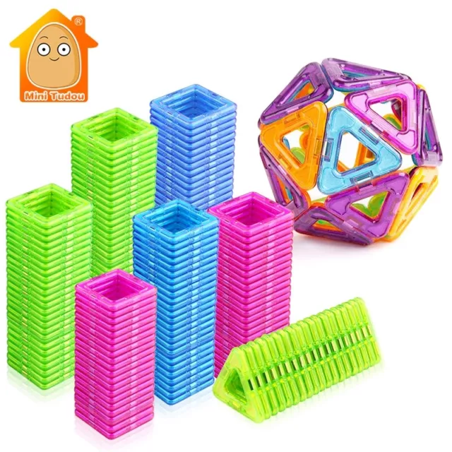 52-106 Magnetic Tiles Building Blocks Kids Creativity Toys Gifts For Boy Girls