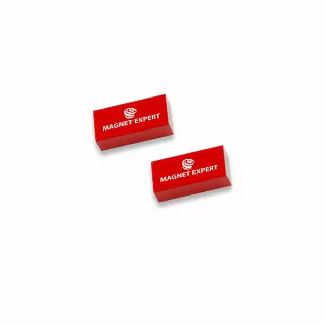 2x Alnico Rectangular Bar Magnets - 0.1kg Pull (10 x 5 x 20mm) (1 Set)