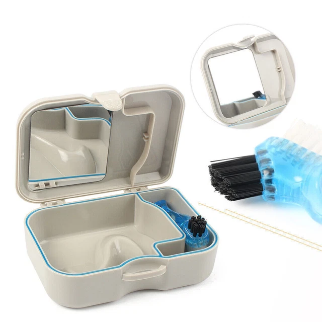 Cuscinetto protesi con specchio e spazzolino pulito dispositivo dentale per set per collutorio