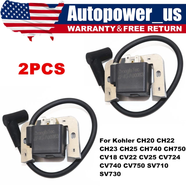 2 IGNITION COIL Module For Kohler CH20 CH22 CV22 CH25 CV25 CV18 24584