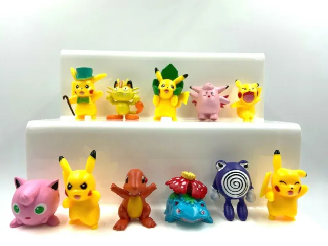 Figure Pokemon Pikachu Giocattoli Esposizione Topper Torta Bambini Festa Cenere
