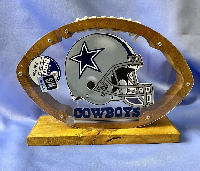 VINTAGE DALLAS COWBOYS Wood/plastic Piggy Bank Football Texas