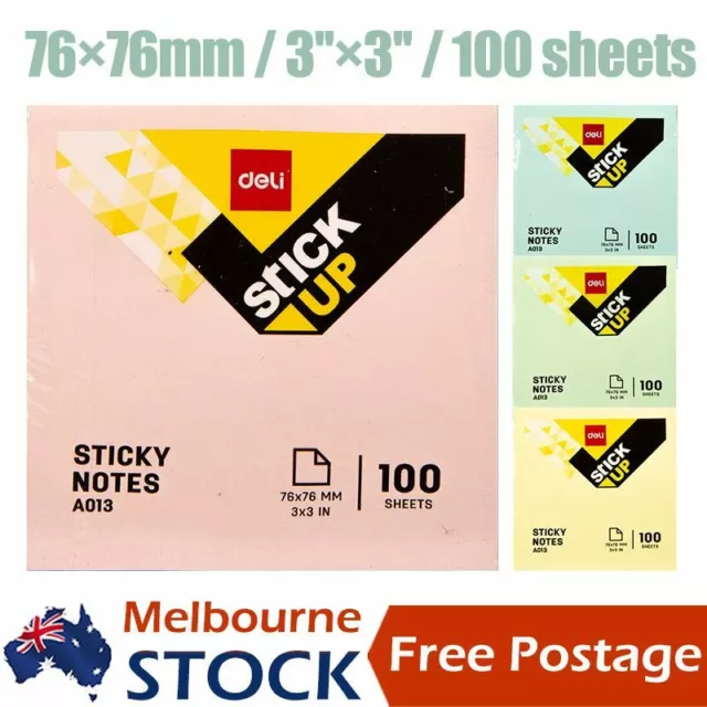 Deli Color Index Tab Sticky Notes Stickers Markers Pad Message Memo 800 Sheets