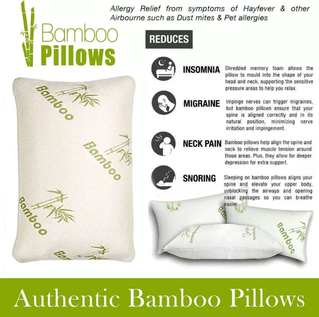 Kids Super Bamboo Memory Foam Pillow Head Neck Bamboo Pillow Anti-allergy 25x40 2