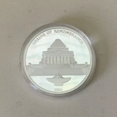 Australian: 175 Years Of Melbourne - Shrine Of Remembrance Prooflike Medallion