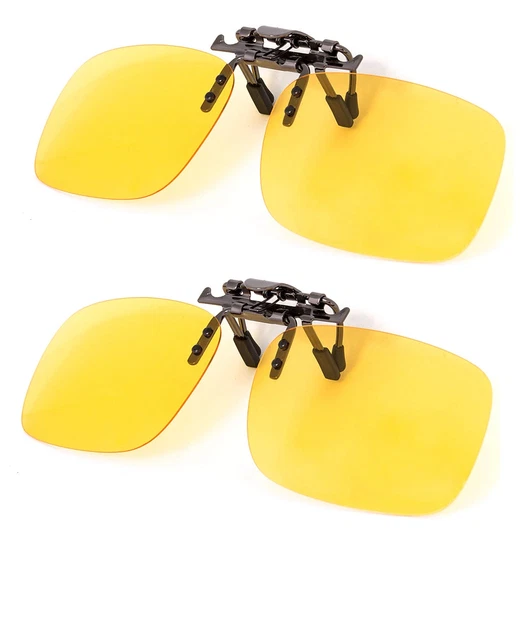 Clip on Polarized Night vision Glasses Flip up Sunglasses UV-400 to ...