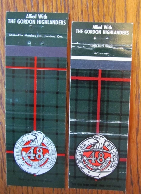 CANADIAN ARMY: 48th GORDON HIGHLANDERS INFANTRY (TORONTO, ONTARIO) (2 DIFF.) -D3